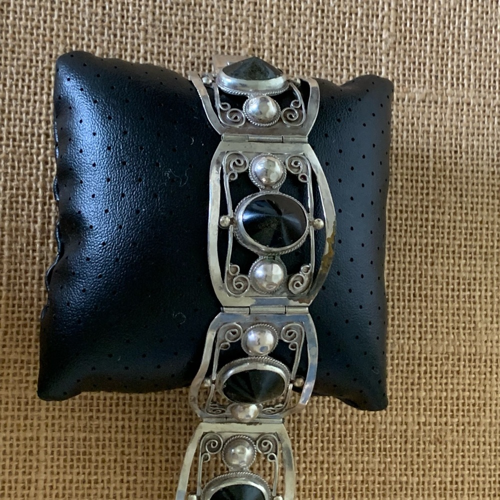 VINTAGE TAXCO 925 MEXICO STONE BRACELET